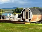 Lillsebranna - sauna a relaxacni terasa na brehu reky