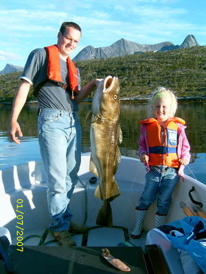 Efjord - treska obecna, letni rybareni s detmi