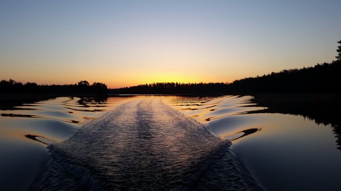 Východ slunce nad revírem Nordqvist, Aland