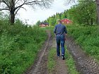 pohled od kotviste lodi k domku Fugli