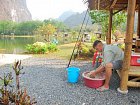 Exotic Fishing - priprava krmeni u pristresku
