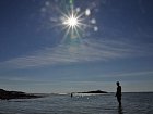 pisecna plaz u Roanu - cervenec, vzduch 30°C, voda 20°C