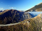 letadlem z Dalton Trail Lodge pres hory na Aljasku