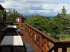 Red Quill Lodge - vyhled z terasy smerem k jezeru Iliamna