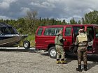 spousteni motorove lode na reku Newhalen