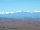 pohled z pampy na Lago Argentino a Andy