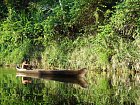 Indiani kmene Rama pouzivaji kanoe dlabane z kmene stromu
