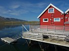 chaty Vannoya Havfiske a kotviste lodi-molo