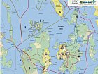 Getno - mapa reviru na jezere Asnen