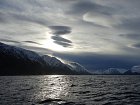 rijnove poledne v kraji Finnmark, vitr a snih prichazeji