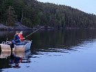 vecerni lov okounu na gumy na jezere Bjorkern