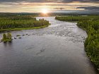 Od chaty Lillsebranna nejbližší peřej na řece Vindelälven