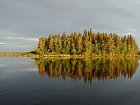 prutocne jezero mezi perejemi reky Vindelalven