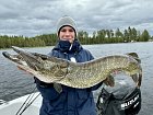 stika 108 cm, srpen na jezere Backesjon, Aspviken