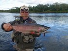 losos kisuc - coho salmon uloveny na streamer