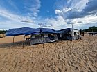 stanovy tabor na ricni plazi Playa de Checoslovaquia na pritoku reky Orinoko