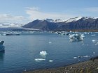 ledovec a kry na lagune Jokulsarlon