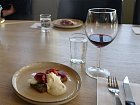 chata Reykjedalsa Lodge, vecere - predkrm, jehneci carpaccio