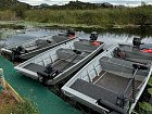 hlinikove lode Lugafo s motorem 9,8 HP a pridovym elektromotorem