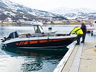 Loď Alumarin 6,3 m se zastřešeným ovládacím pultem (hard-top), echolotem-GPS a motorem 150 HP