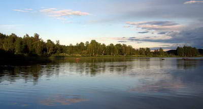 vecer na rece u jezera Lesjon