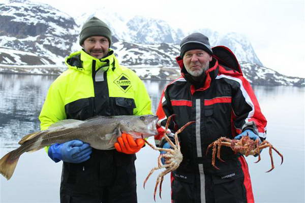 treska a krabi - kveten v kraji Finnmark