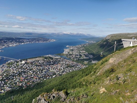 Tromso z ptačí perspektivy