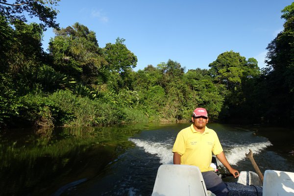 po rece Rio Indio do indianske vesnice po rece Rio Indio do indianske vesnice