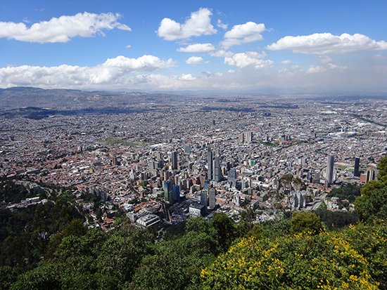 Bogota - pohled z Monserrat (3200 m.n.m.)