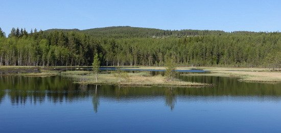 Malung - průtočné jezero