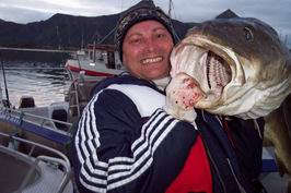 treska obecna 130 cm, 19 kg, lovec Pavel Hercka treska obecna 130 cm, 19 kg, lovec Pavel Hercka