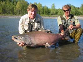 Losos královský, 25 kg, Kalum, BC, srpen 2004