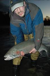 Skeena - steelhead 105 cm, lovec Lubos Pialek