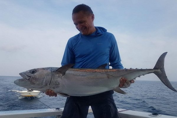 tunak jednobarvy - dogtooth 132 cm, cca 25 kg uloveny na popp tunak jednobarvy - dogtooth 132 cm, cca 25 kg uloveny na popp