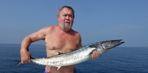 wahoo - makrela Solandrova 115 cm, ulovena na trolling wahoo - makrela Solandrova 115 cm, ulovena na trolling