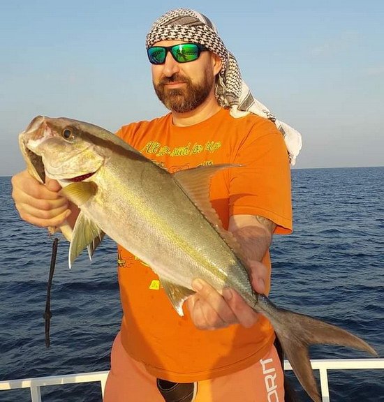 kranas oceansky - amberjack uloveny na jig kranas oceansky - amberjack uloveny na jig