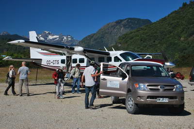 aerotaxi z Puerto Montt do Patagonian Basecamp