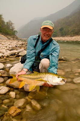 mahseer - Tor putitora uloveny na musku mahseer - Tor putitora uloveny na musku