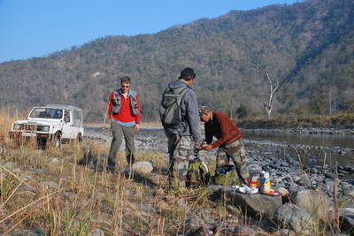 reka Ramganga v Narodnim parku Corbett reka Ramganga v Narodnim parku Corbett