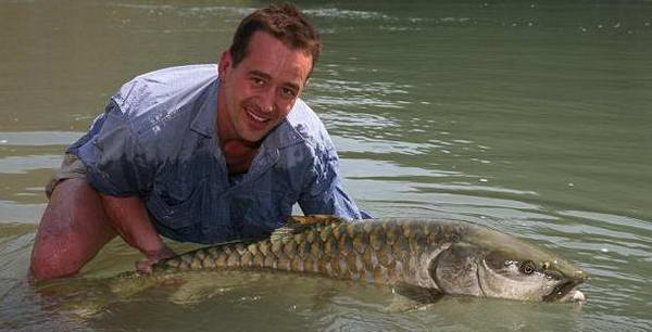 mohutny mahseer z reky Mahakali mohutny mahseer z reky Mahakali