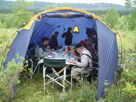 Fishing camp - kitchen tent, Kamchatka Fishing camp - kitchen tent, Kamchatka