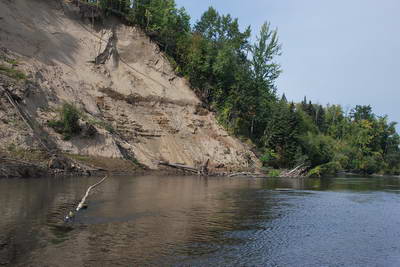 Dolinovka - obryv, zerodovany meandr Dolinovka - obryv, zerodovany meandr