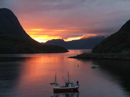 vecerni atmosfera, Finnmark, zari.