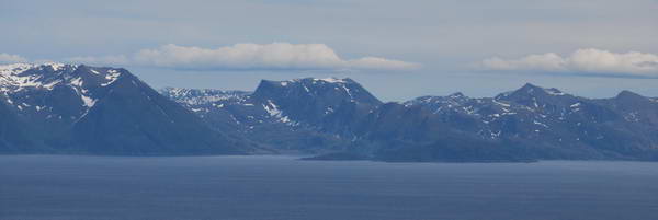 pobrezi kraje Finnmark z letadla