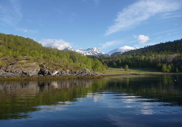 krajina v okolí Lyngenfjordu