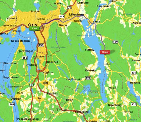 jezero Oyeren - mapa polohy domku Fugli jezero Oyeren - mapa polohy domku Fugli