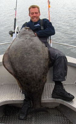 halibut 58 kg, Altafjord 18.6. halibut 58 kg, Altafjord 18.6.