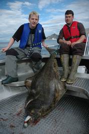 Platys obecny - halibut, 160 cm, 50 kg, Zdenek Edelmann, 10.7.2006 Sorvaer