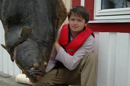 Platys obecny - halibut, 160 cm, 50 kg, Zdenek Edelmann, 10.7.2006 Sorvaer