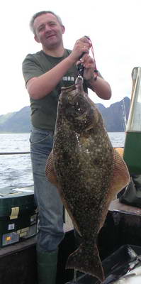 Seiland, halibut 11,5 kg, cervenec Seiland, halibut 11,5 kg, cervenec